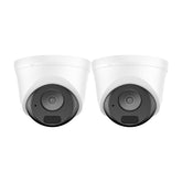 2PCS 5MP Full HD PoE IP Security Camera, Two-Way Communication, Night Vision, IP67 Waterproof